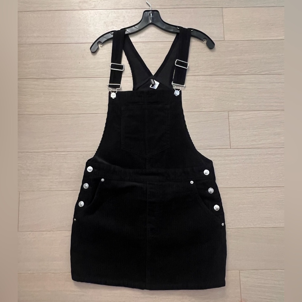 ASOS black overall dress